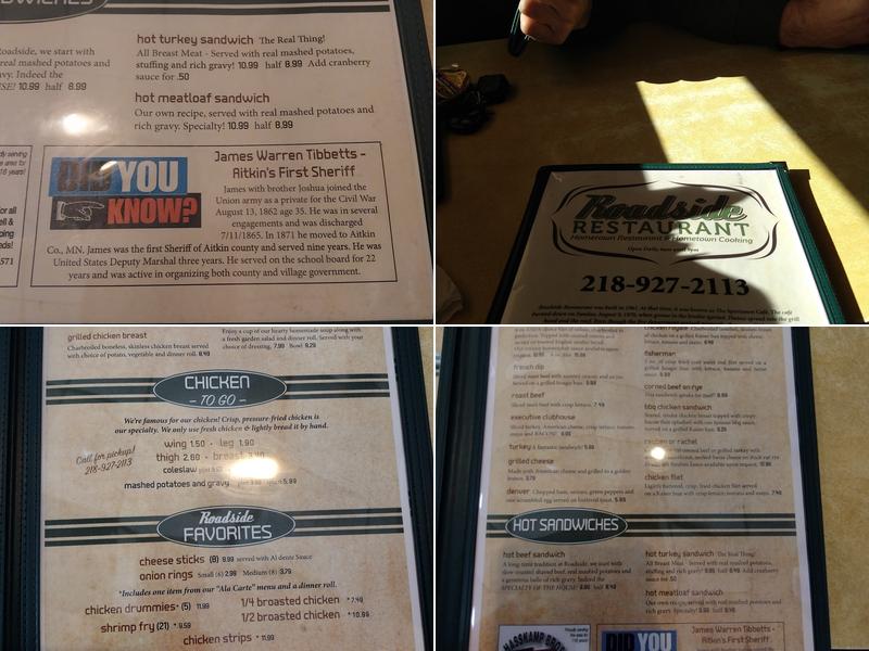 Roadside Restaurants Menu