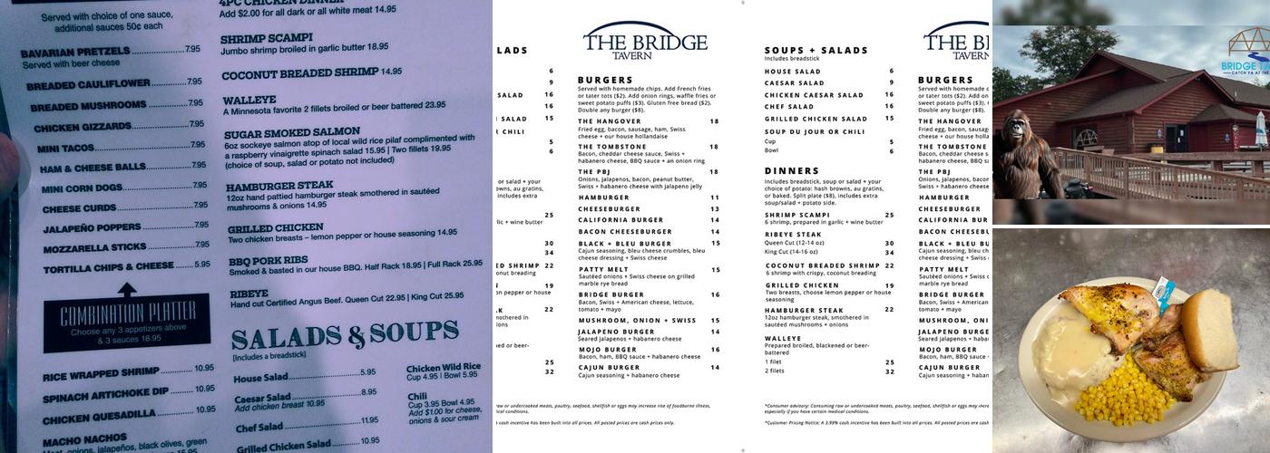 Bridge Tavern Menu