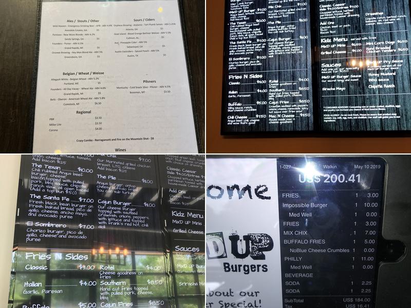 Mix'D Up Burgers ( East Lake) Menu