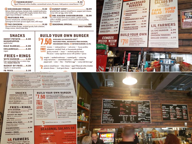 Farm Burger Decatur Menu