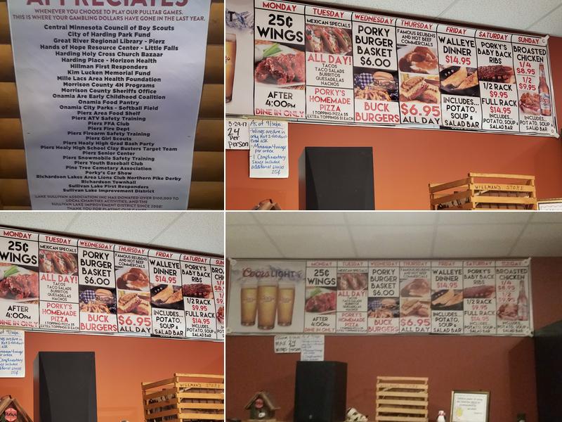 Brothers Porky Pine Bar & Grille Menu