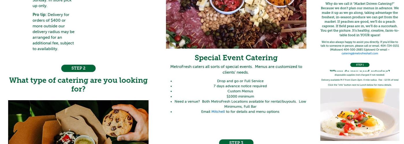 MetroFresh Menu