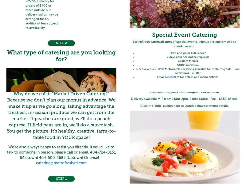 MetroFresh Menu