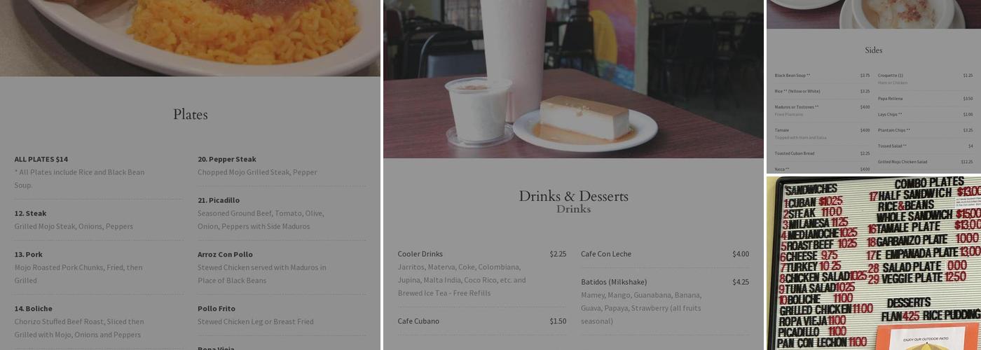 Havana Sandwich Shop Menu