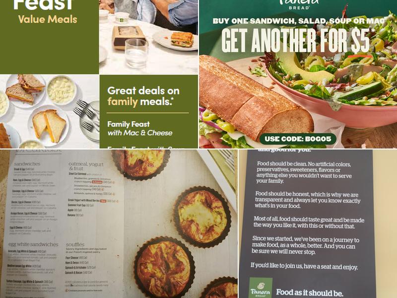 Panera Bread Menu