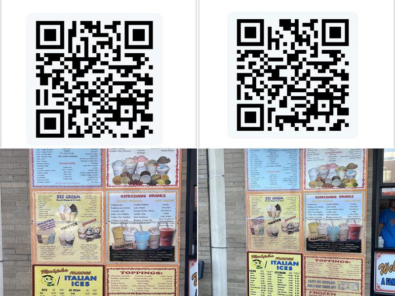 Ralphs Italian Ice Menu