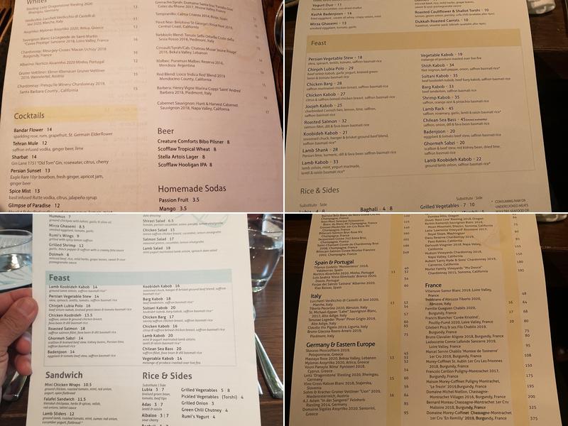 Rumi's Kitchen Menu