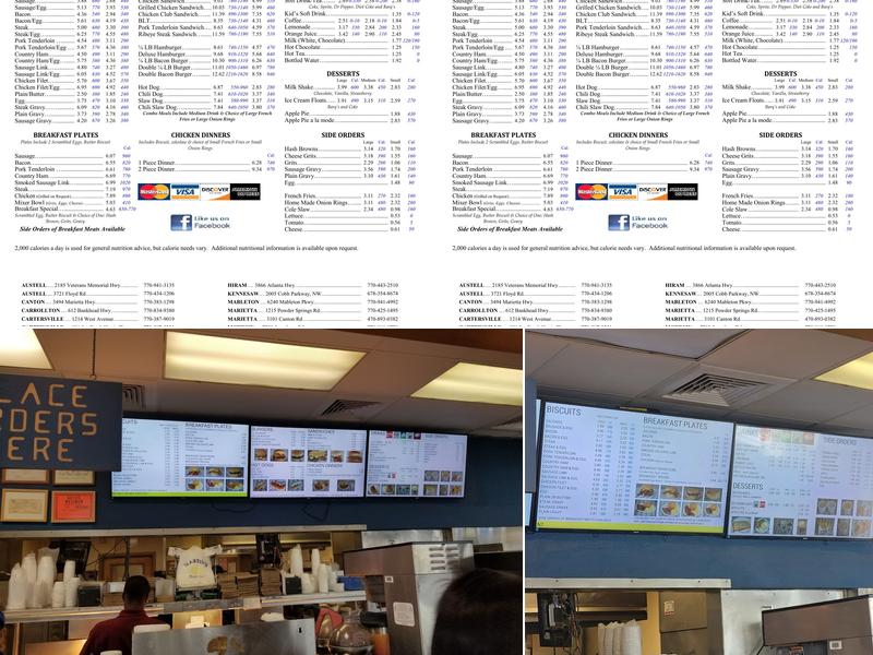 Martin's Restaurant - Morrow Location Menu