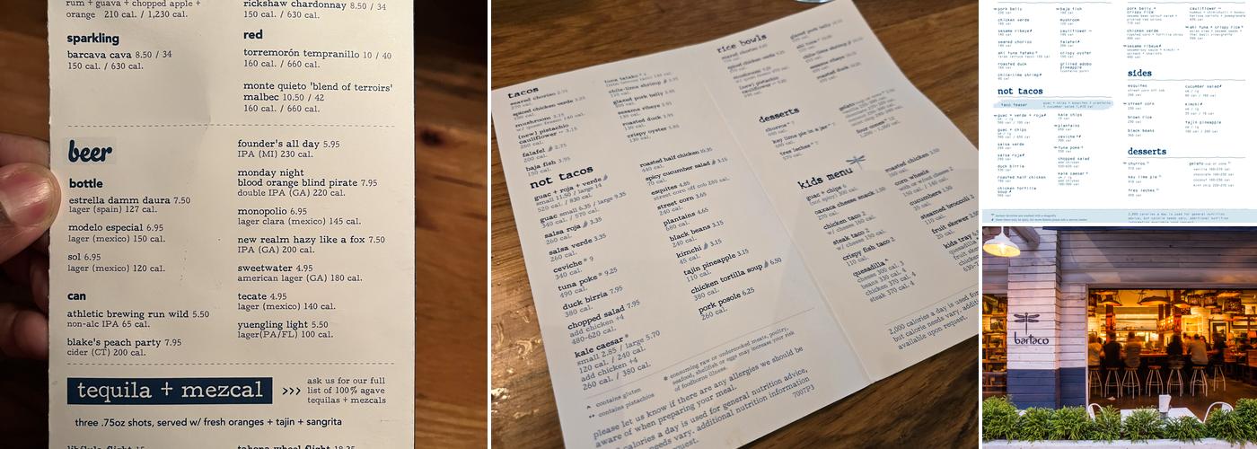 bartaco Menu