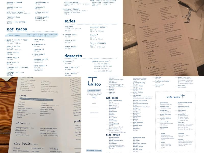 bartaco Menu