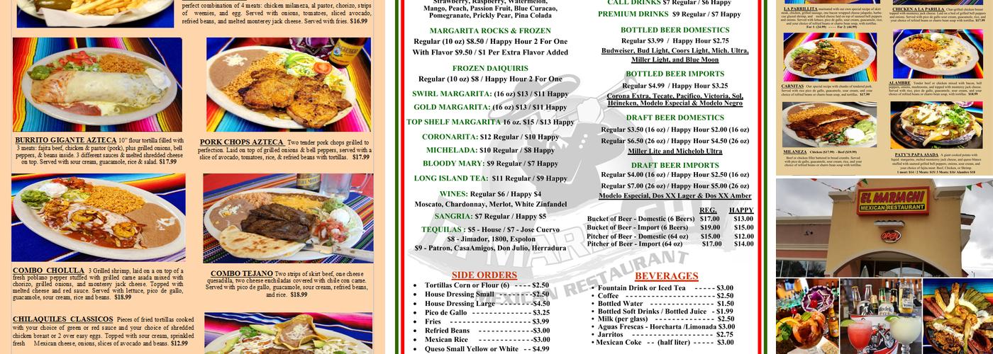 El Mariachi Mexican Restaurant Menu