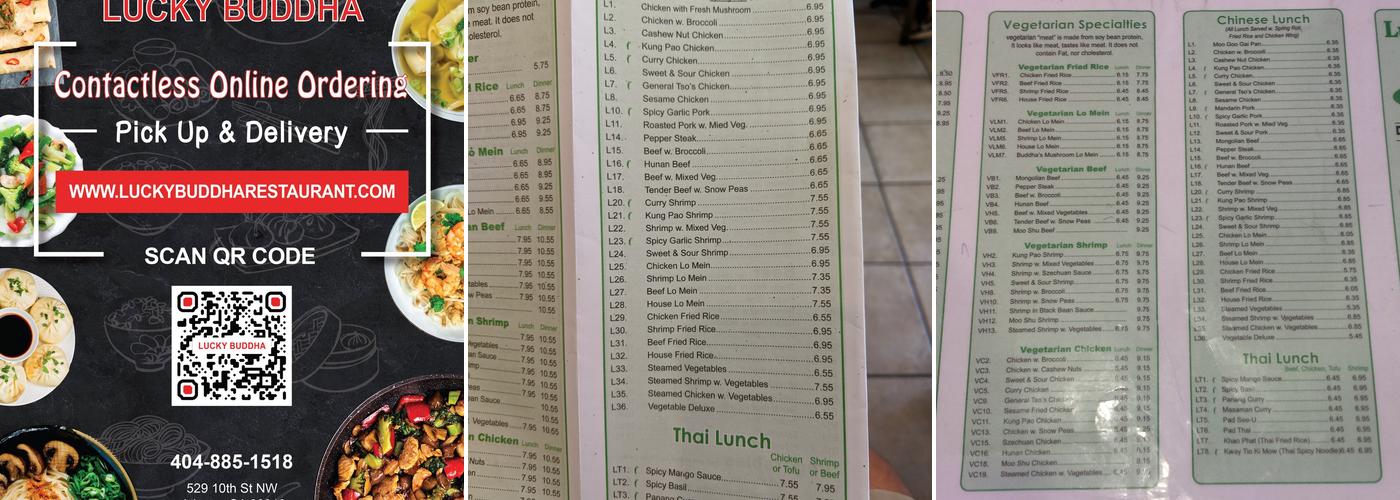Lucky Buddha Menu
