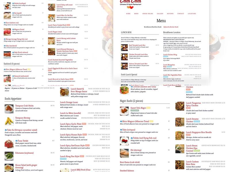 Chin Chin Brookhaven Menu