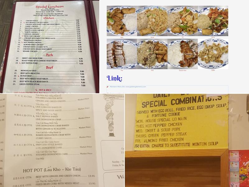 Golden Gate Chinese Restaurant Menu