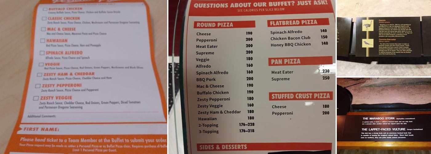 Cicis Pizza Menu