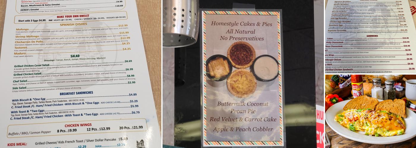 Derek‘s Cafe Menu