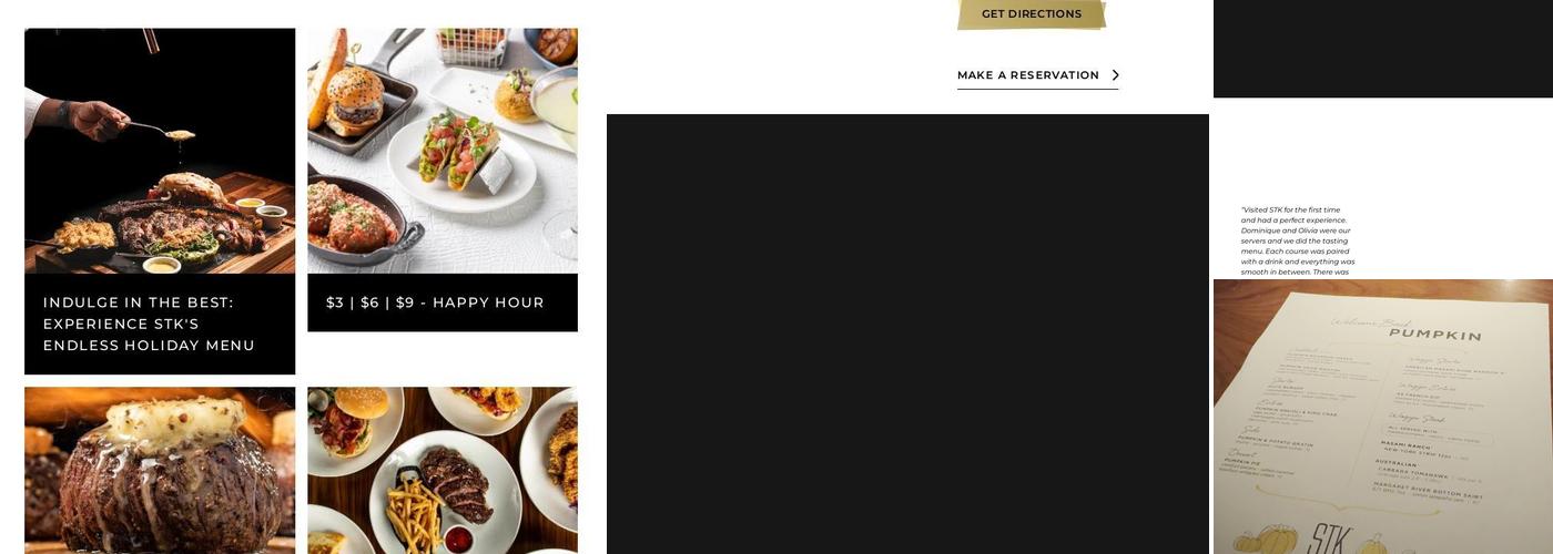 STK Steakhouse Menu