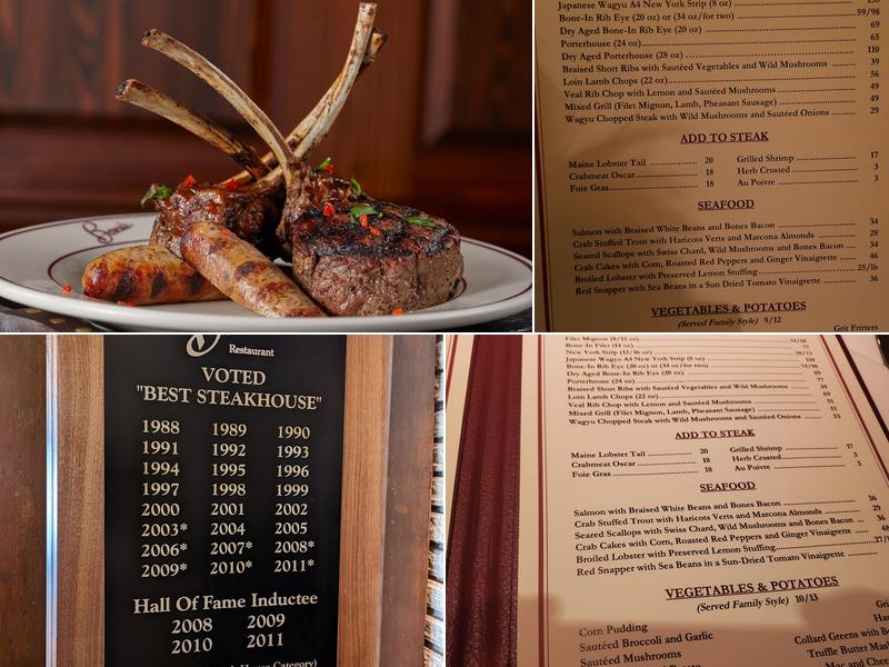 Bones Restaurant Menu