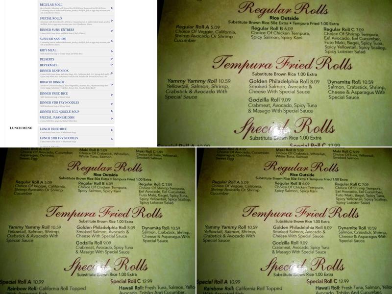 Yoiyoi Steak House and Sushi Menu