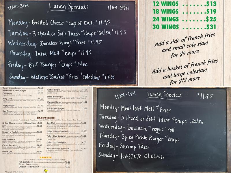 JJ’s Bird's Nest Menu