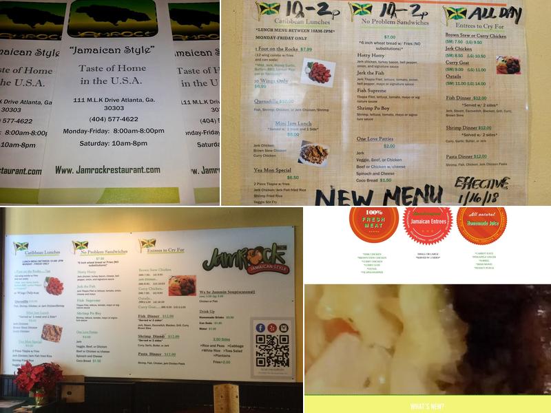 Jamrock Restaurant Menu