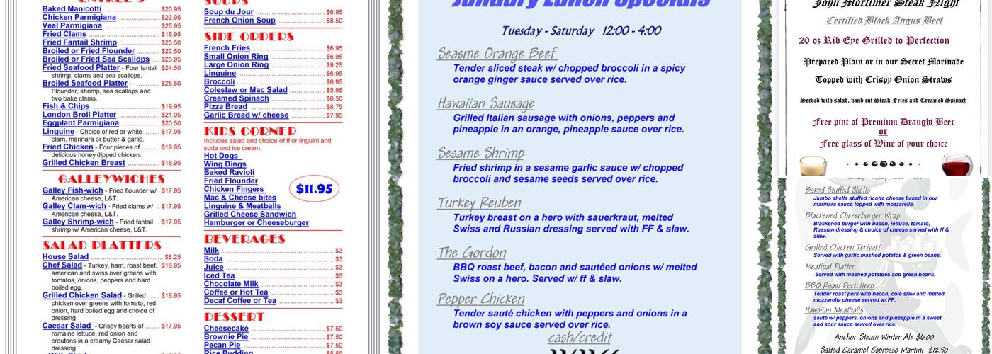 Corner Galley Menu