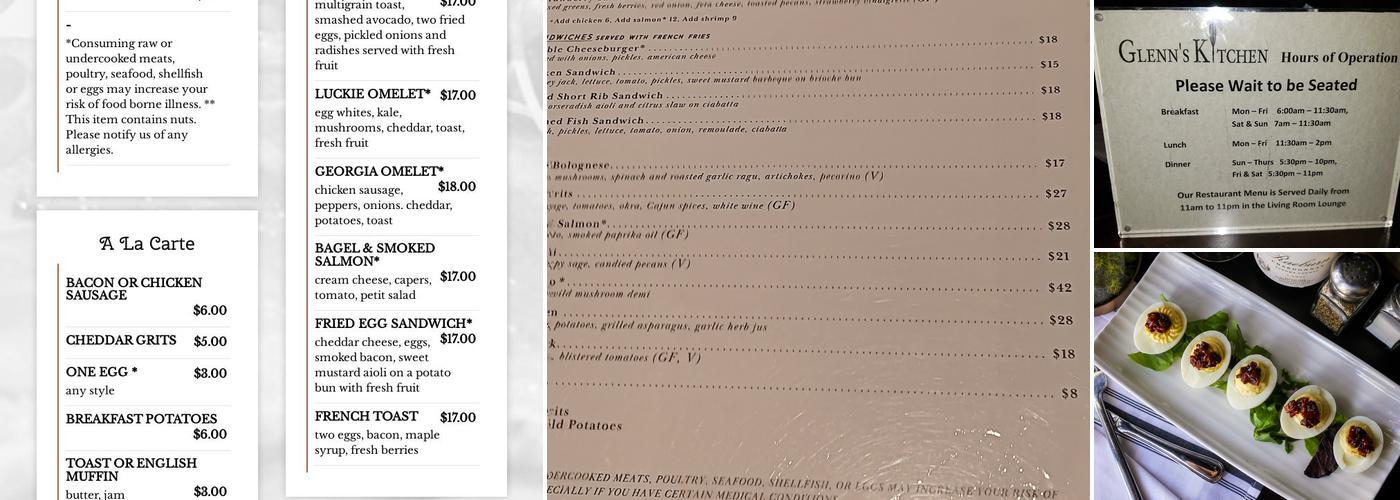 Glenn's Kitchen Menu