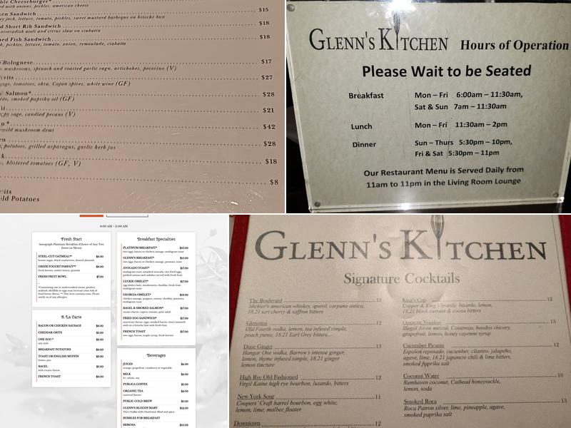 Glenn's Kitchen Menu