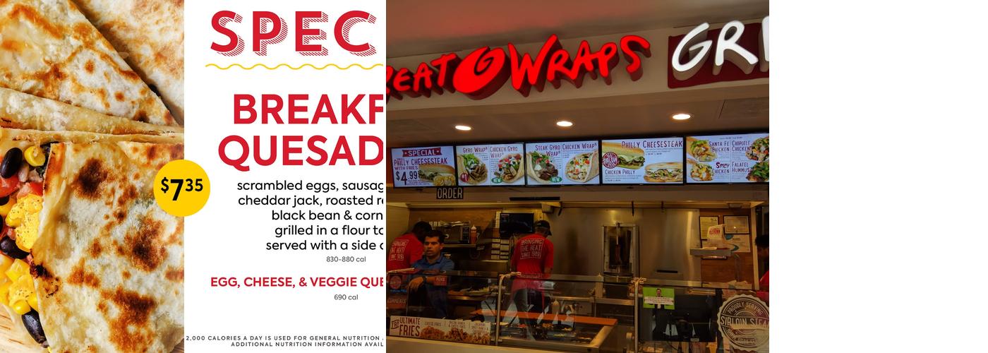 Great Wraps Menu