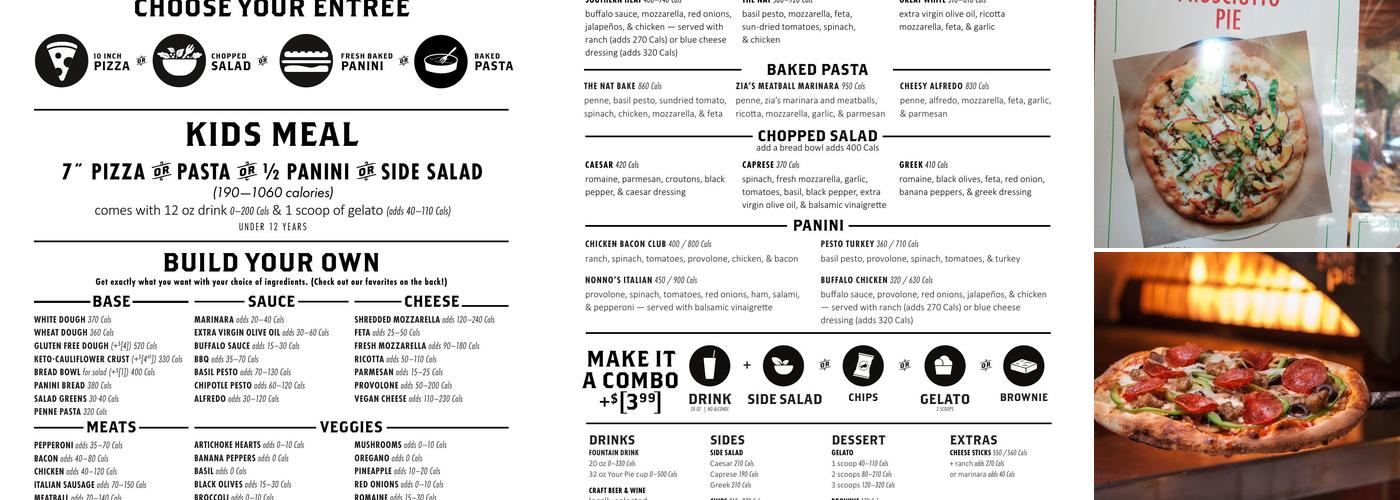 Your Pie Pizza Menu
