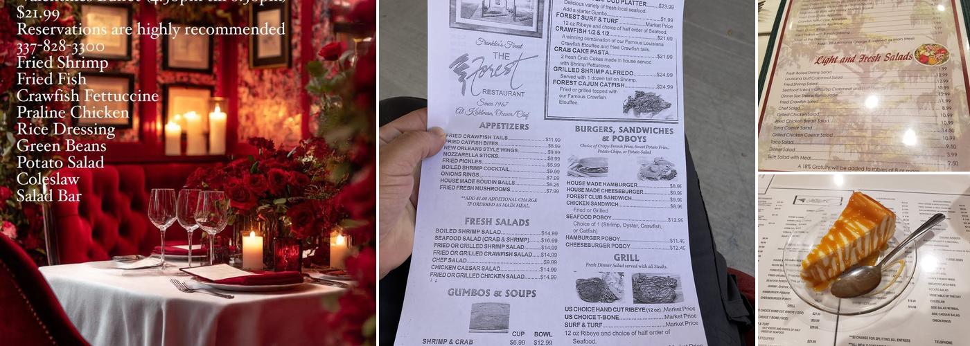 Forest Restaurant Menu
