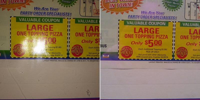 Pizza Pronto Menu