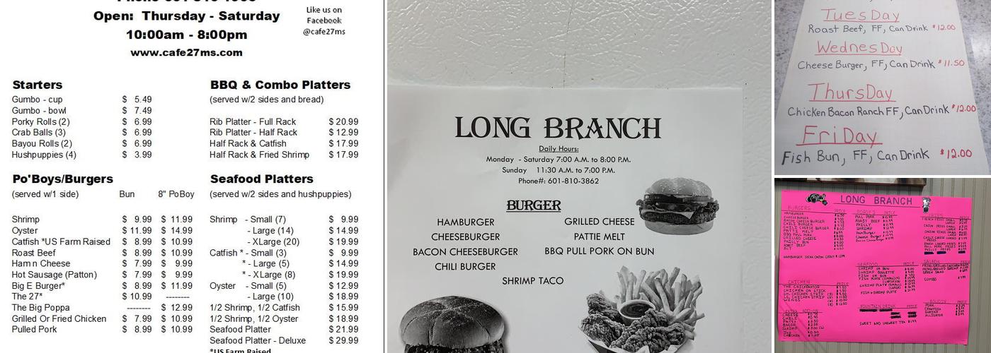 Longbranch Cafe Menu