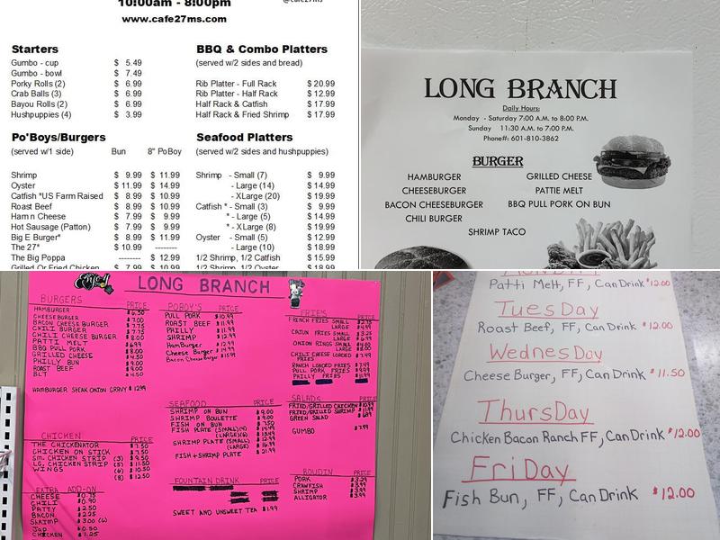 Longbranch Cafe Menu