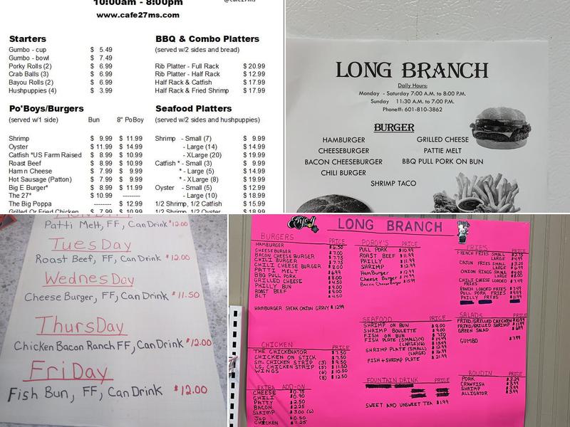Longbranch Cafe Menu