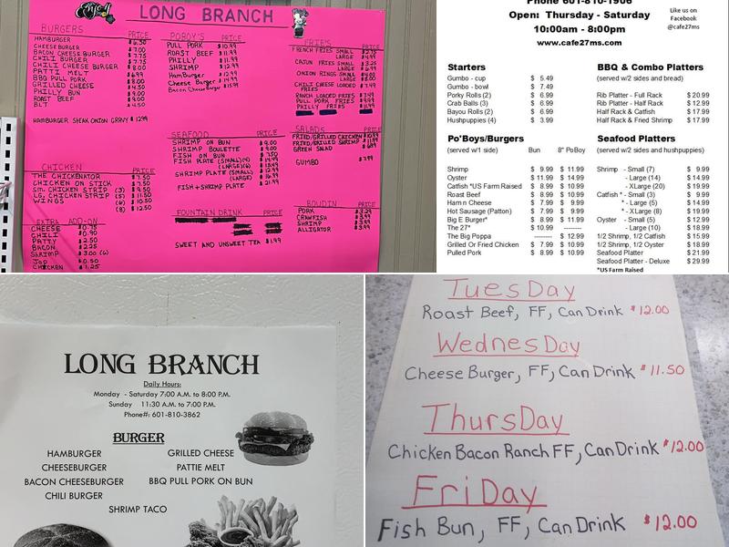 Longbranch Cafe Menu