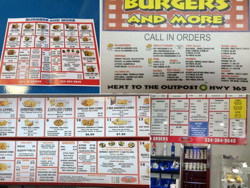 Burgers And More Menu