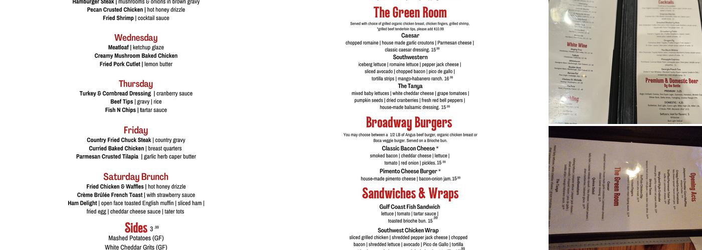 The Loft Menu