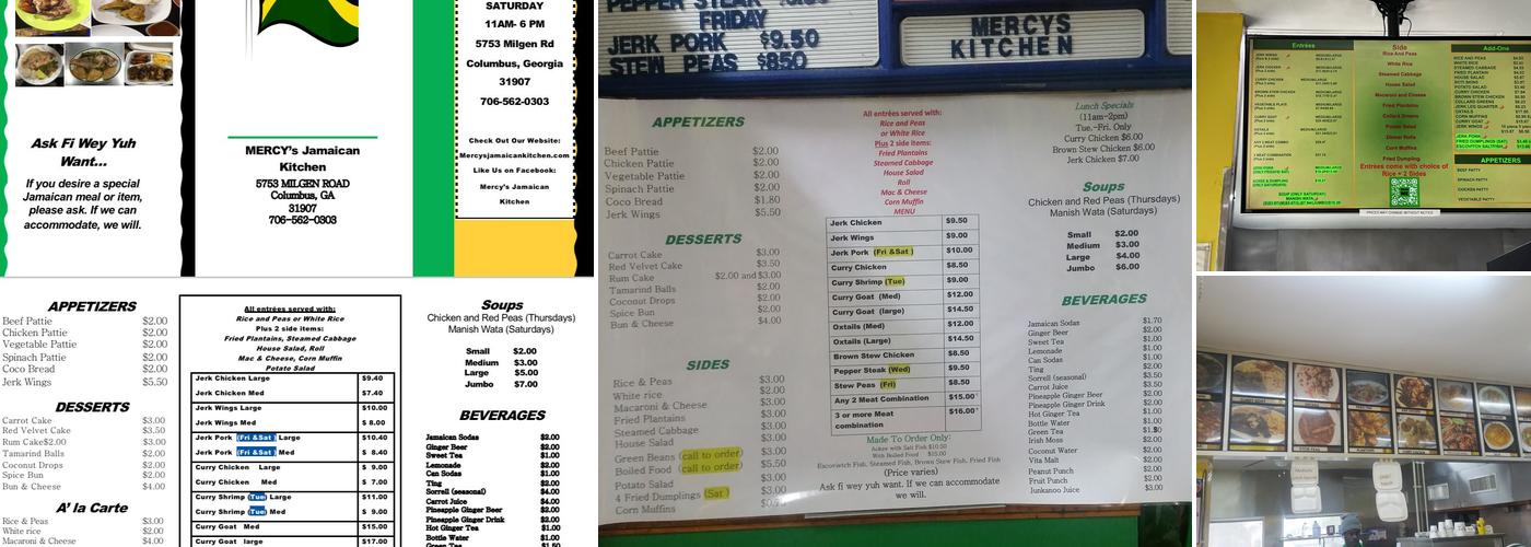 Mercy's Jamaican Kitchen Menu