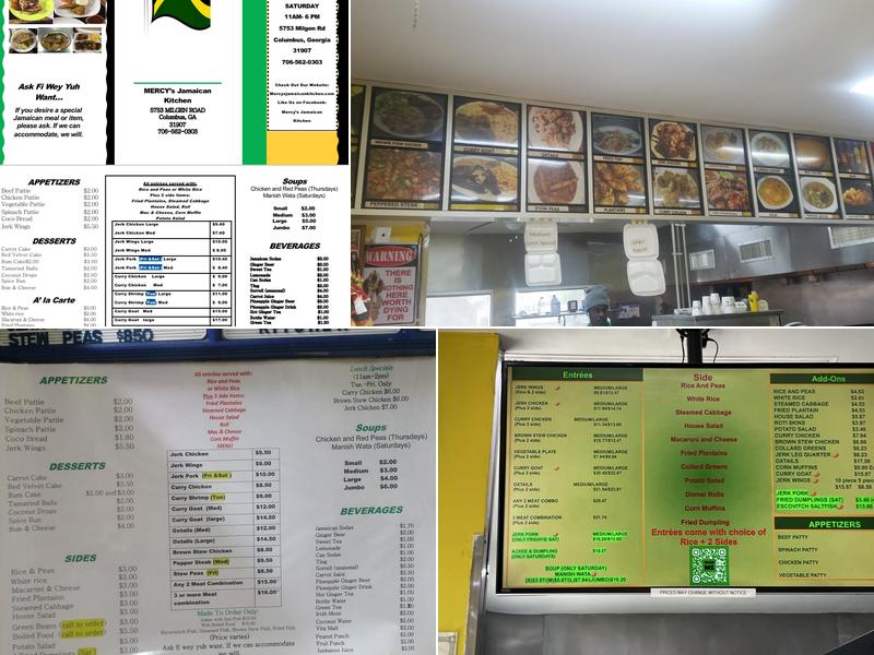 Mercy's Jamaican Kitchen Menu