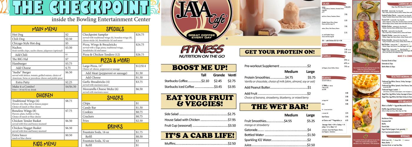 Java Café - Main Post Menu