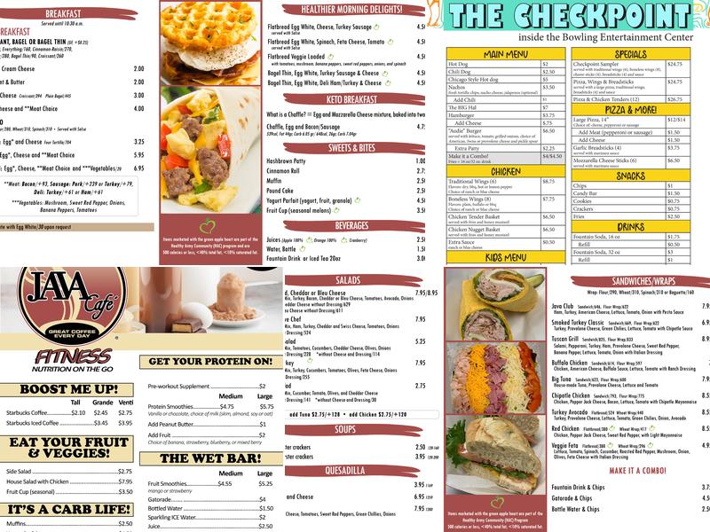 Java Café - Main Post Menu