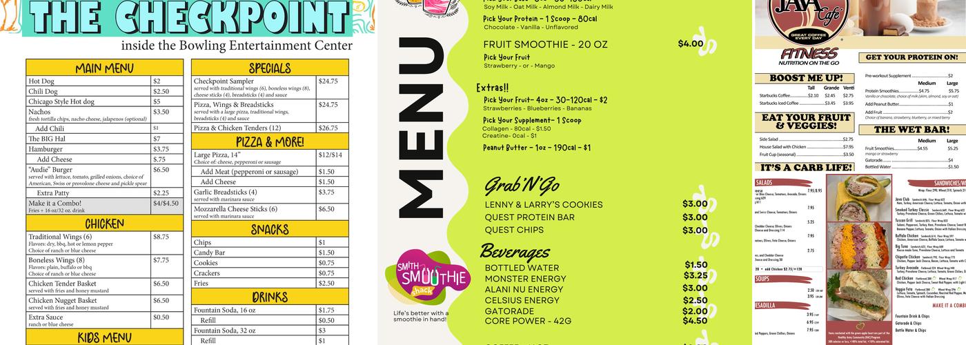 Java Café - Harmony Church Menu