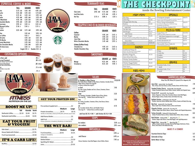 Java Café - Harmony Church Menu