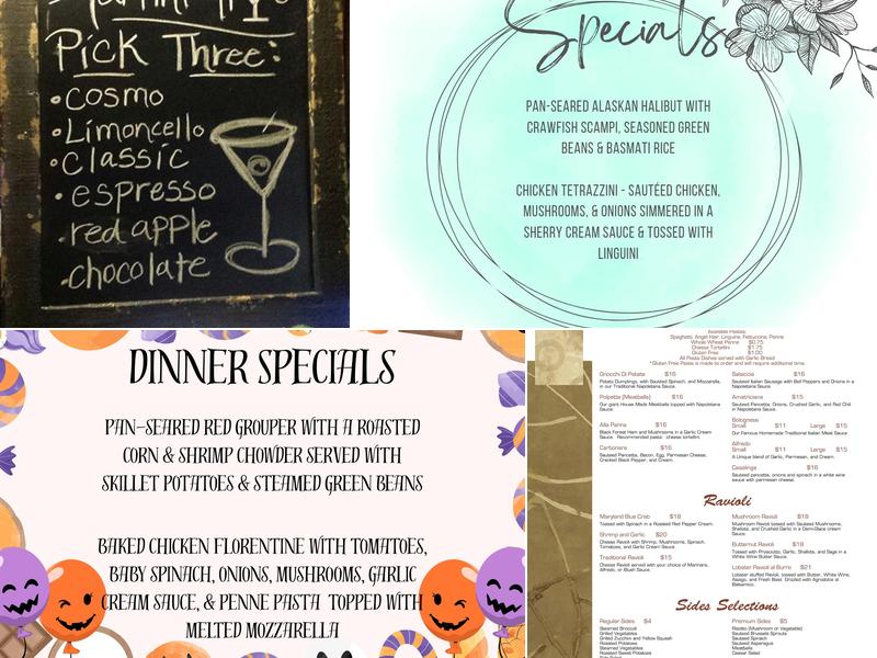 Caffe Amici Menu
