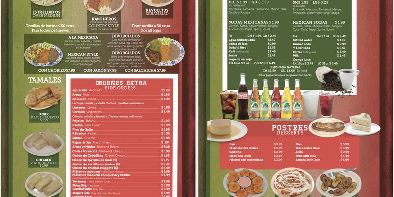 Taqueria La Mexicana Menu
