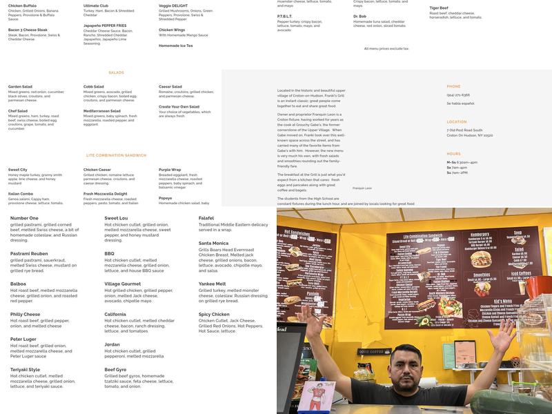 Franki's Sandwich and Grill Menu