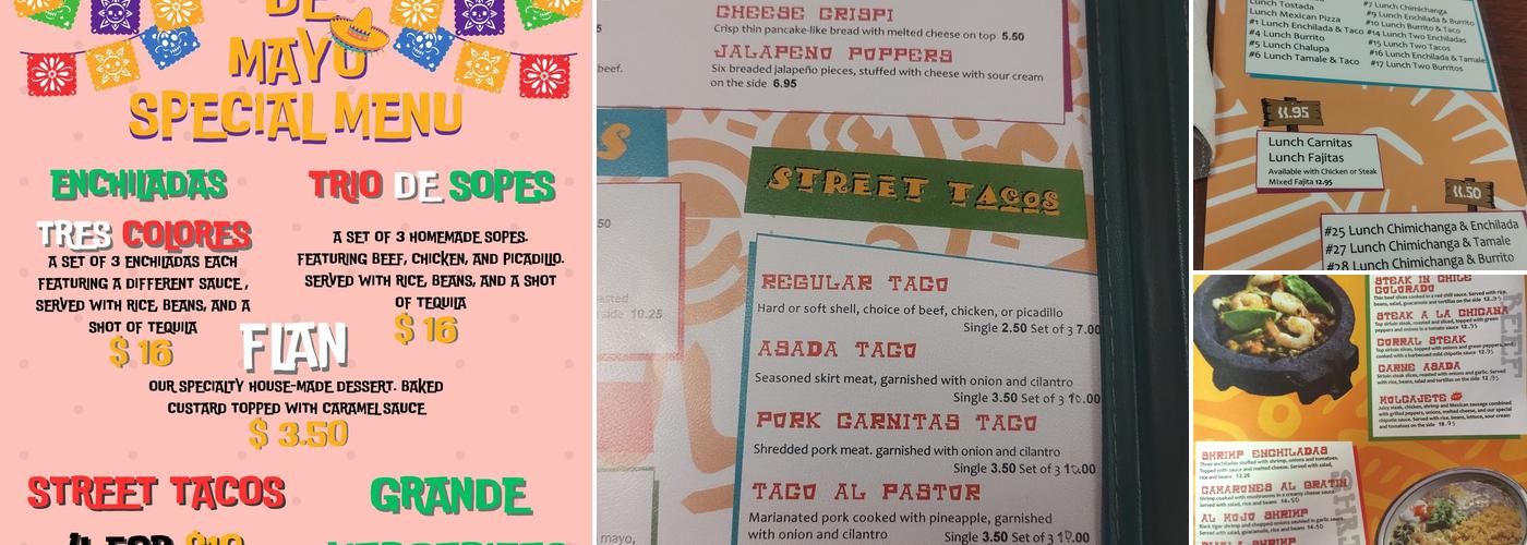 Mariachi Fiesta Menu