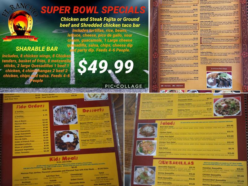 El Rancho Menu