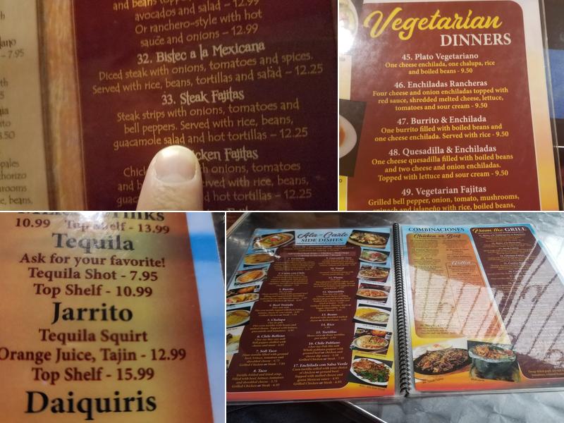 El Carrizo Restaurant Menu